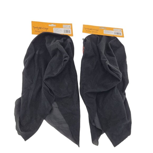 Black Hooded Skeleton and Devil Scary Mask Halloween Prop Static Costume - Picture 2 of 5